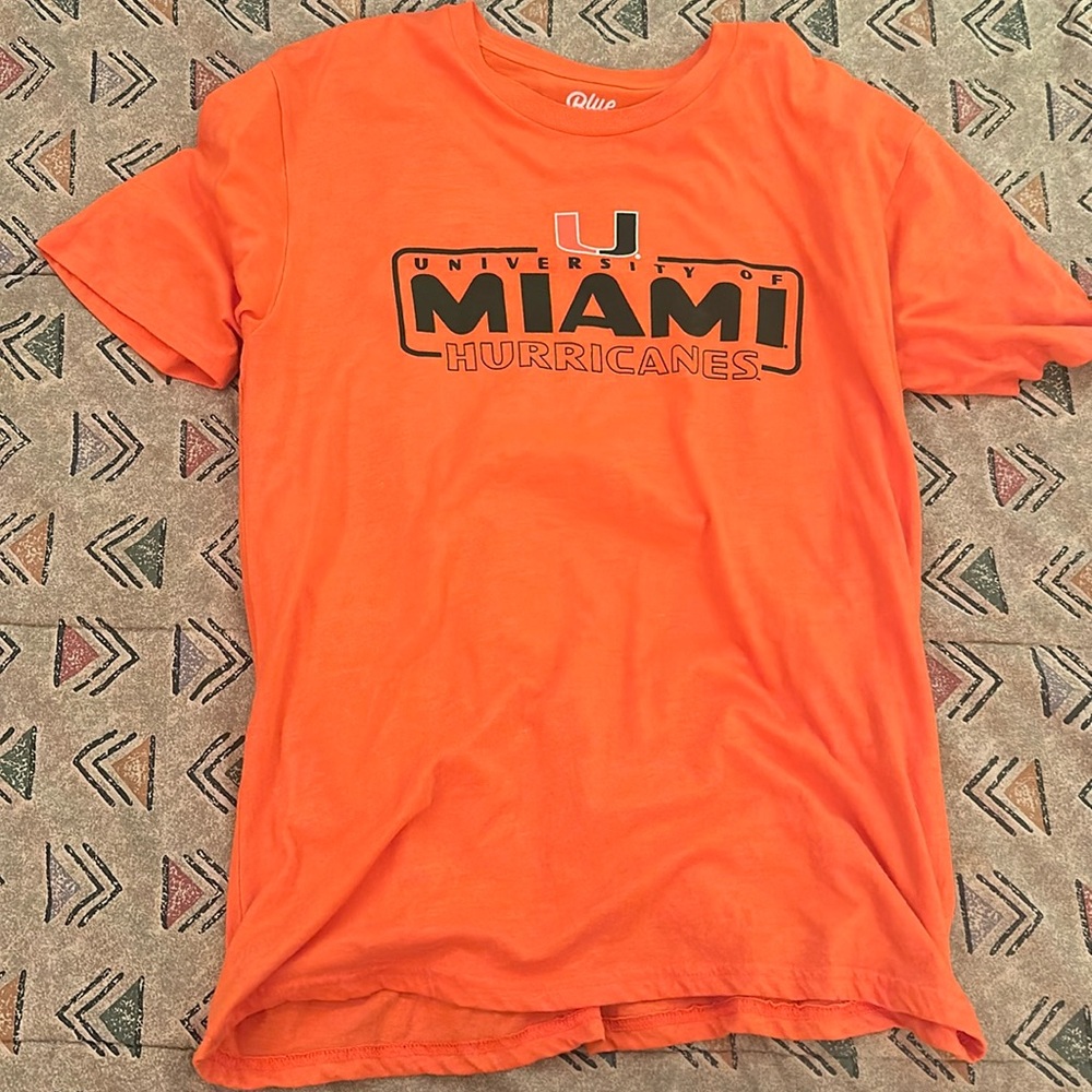 University of Miami Hurricanes Orange Dri Fit Shirt
